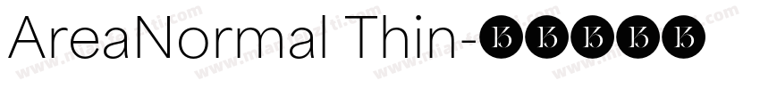 AreaNormal Thin字体转换